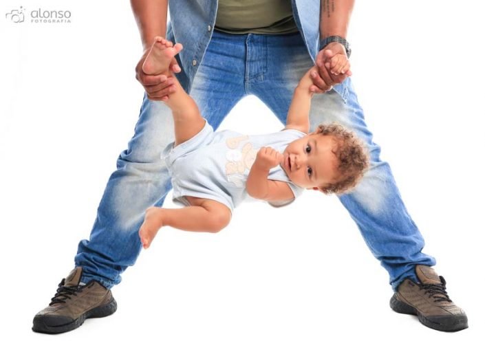 Foto de família em estúdio